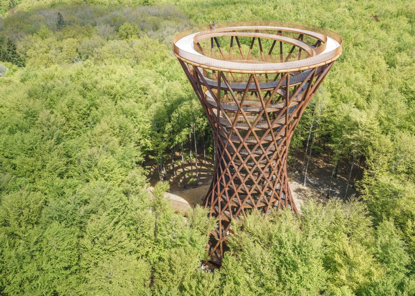 Camp Adventure tower in Denmark by EFFEKT