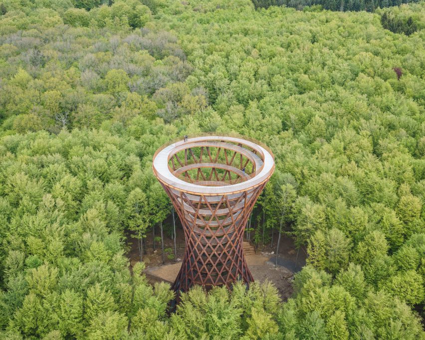 Camp Adventure tower in Denmark by EFFEKT