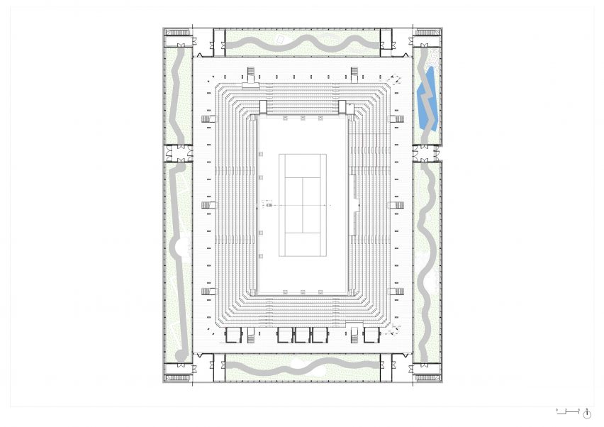 Simonne Mathieu at Roland Garos, the home of the French Open, by Marc Mimram Architecture & Associés