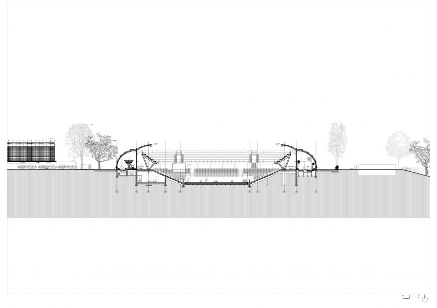 Simonne Mathieu at Roland Garos, the home of the French Open, by Marc Mimram Architecture & Associés