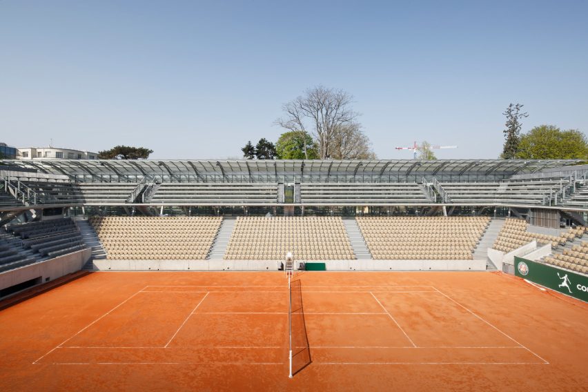 Simonne Mathieu at Roland Garos, the home of the French Open, by Marc Mimram Architecture & Associés
