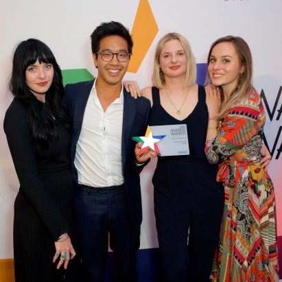 Dezeen Awards team "made their mark" with the first ever winners' ceremony, taking home the title of Best New Awards Event at the Awards Awards 2019