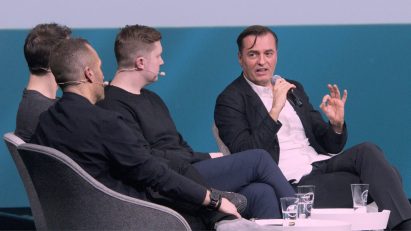 People will "learn to love" the enhanced environments technology can help architects and designers create for the future said Patrick Schumacher on the Dezeen x Grohe panel