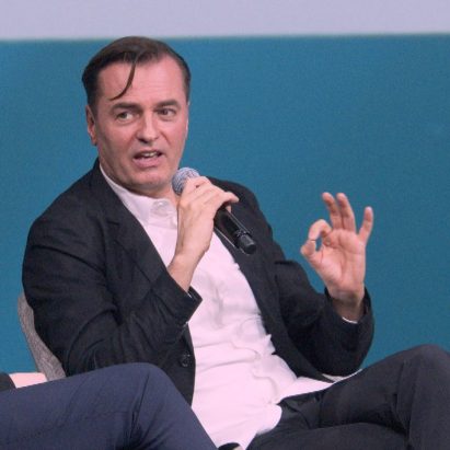People will "learn to love" the enhanced environments technology can help architects and designers create for the future said Patrick Schumacher on the Dezeen x Grohe panel