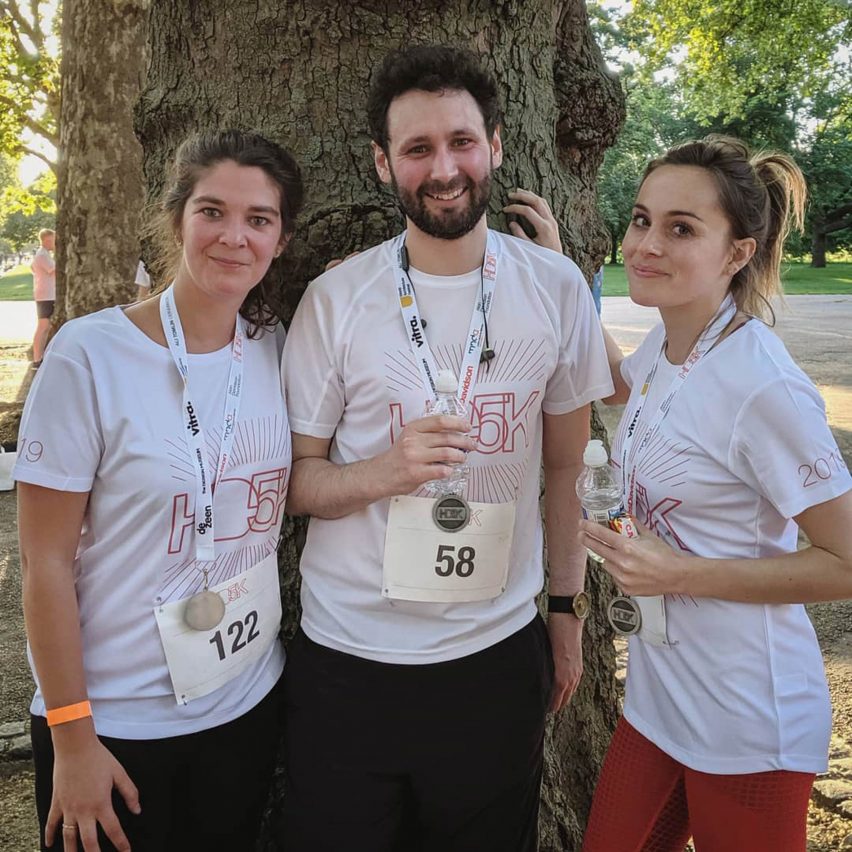 Dezeen at HD5K charity race by Hayes Davidson for the Motor Neurone Disease Association
