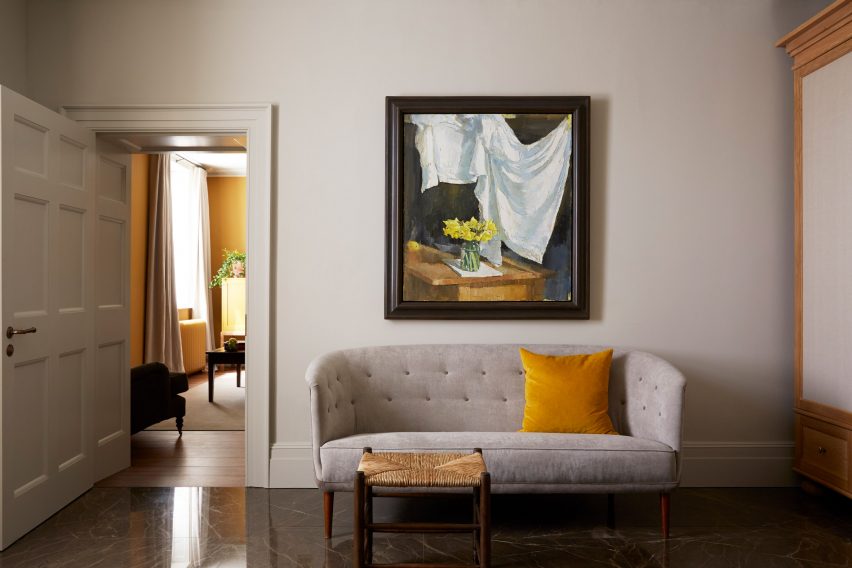 Ochre Room at Heckfield Place hotel by Ben Thompson