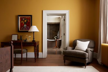 Ochre Room at Heckfield Place hotel by Ben Thompson