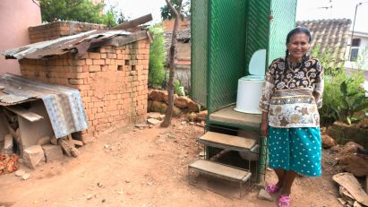 LooWatt is a toilet with a waterless flush that produces electricity and fertiliser