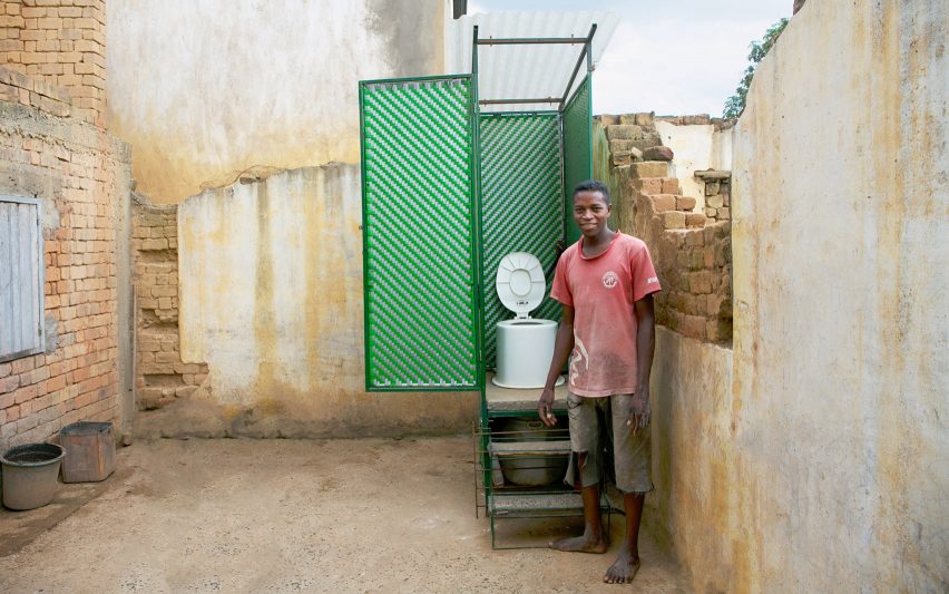 LooWatt is a toilet with a waterless flush that produces electricity and fertiliser