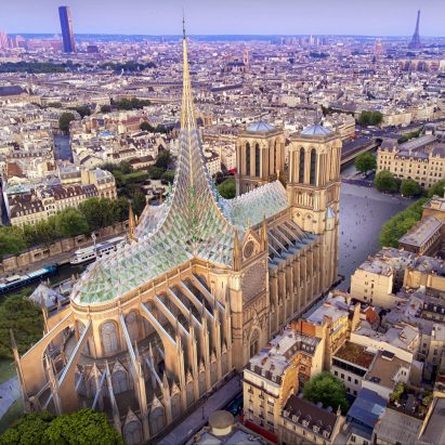 Notre-Dame roof and spire proposal by Vincent Callebaut