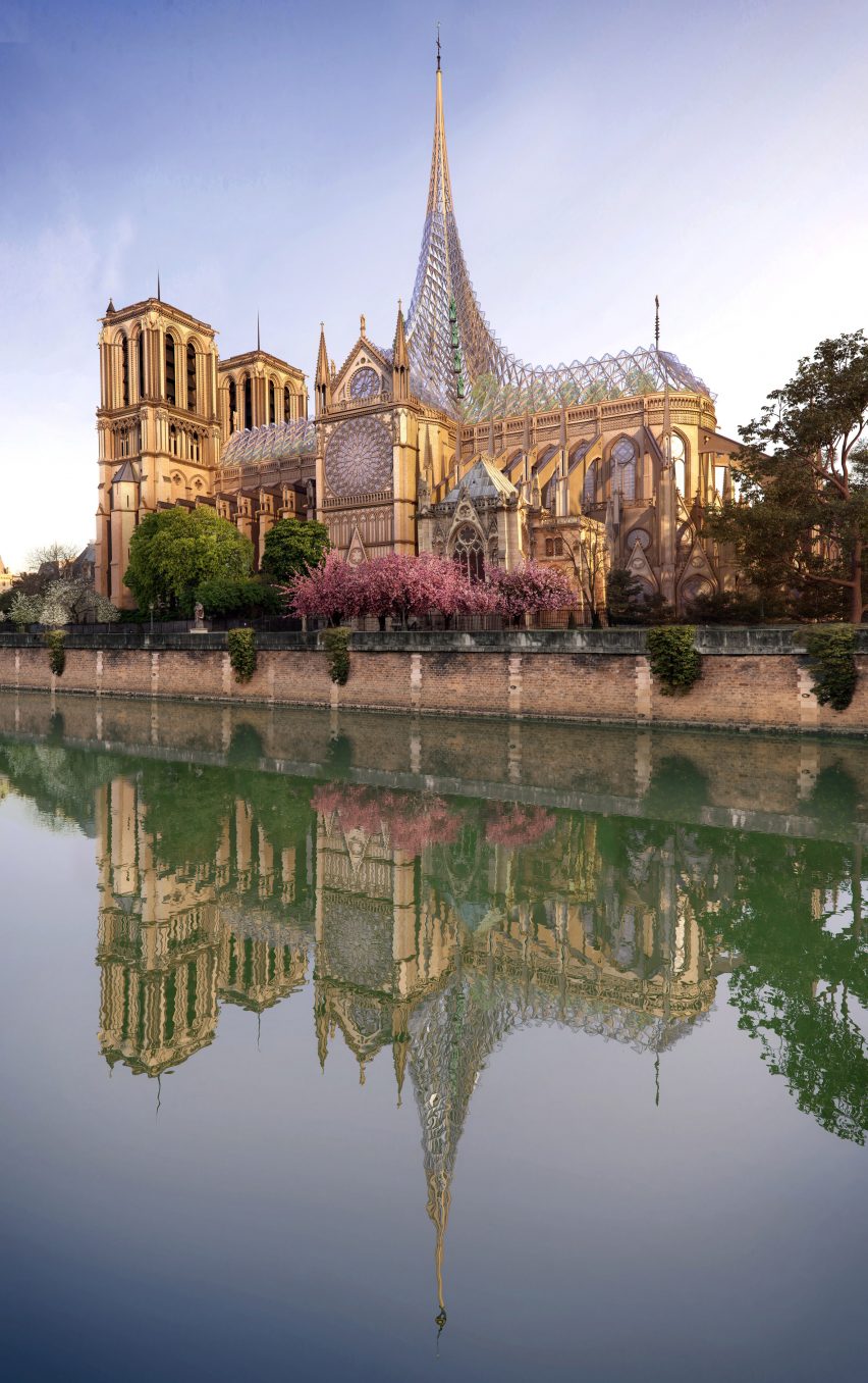 Notre-Dame roof and spire proposal by Vincent Callebaut