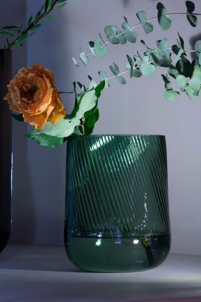 Nude glassware collections by Space Copenhagen, Sebastian Herkner and Defne Kinstallation launched in installation by Sarah Izod