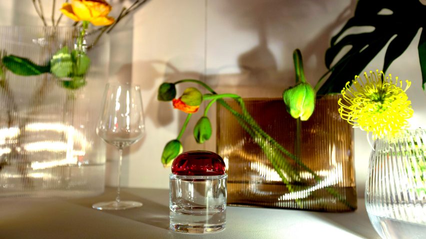 Nude debuts glassware collections in hidden garden installation by Sarah Izod