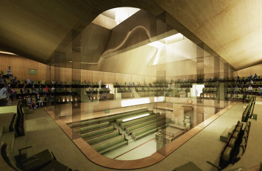 Temporary House of Commons for the UK Parliament by AHMM