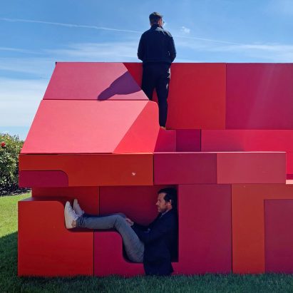 Puzzle House installation by Bjarke Ingels and Simon Frommenwiler