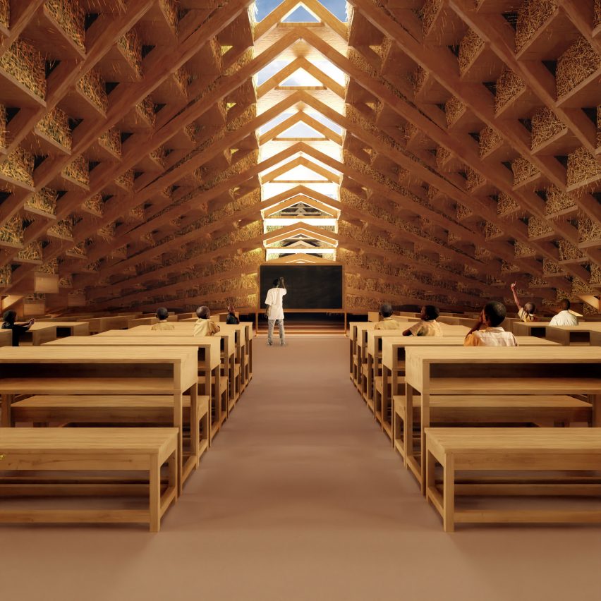 Visuals of Straw Bale School by Nudes