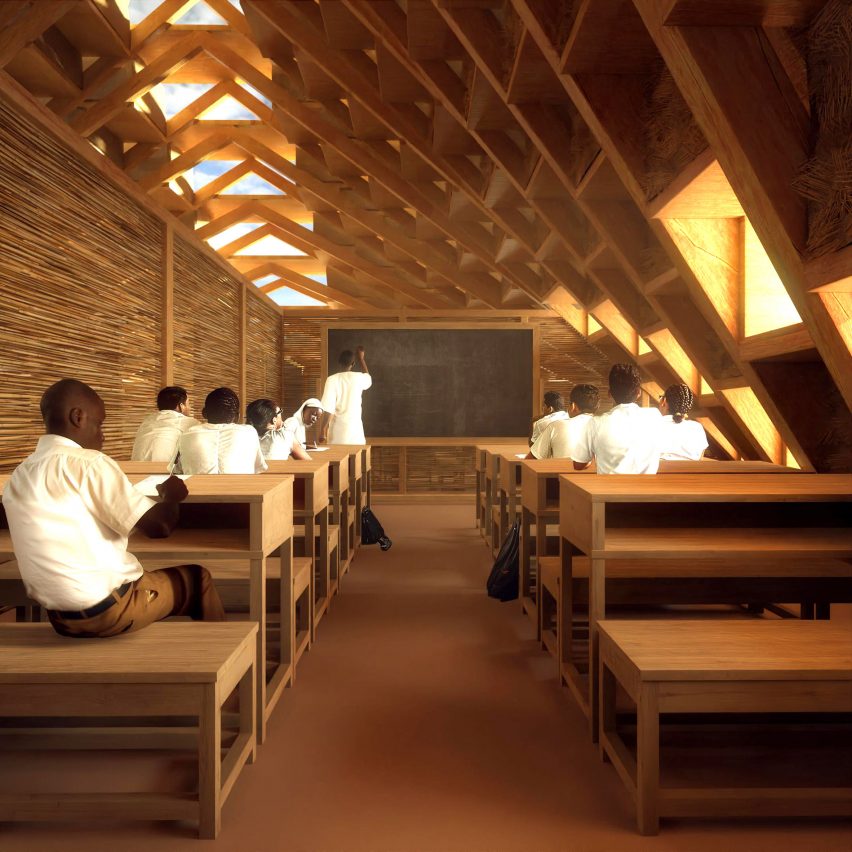 Visuals of Straw Bale School by Nudes
