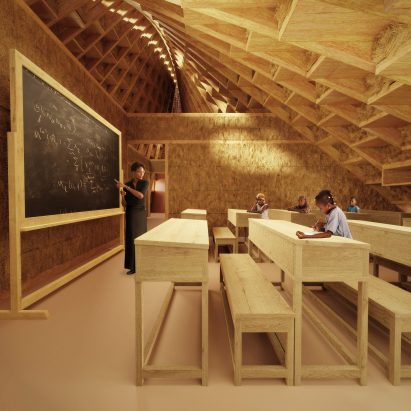 Visuals of Straw Bale School by Nudes
