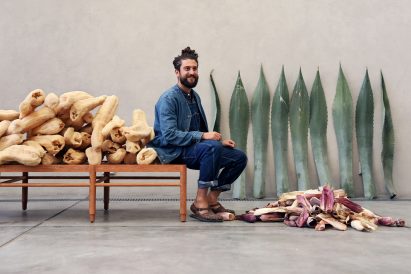 Mexican designer Fernando Laposse has developed Totomoxtle, a veneer material that uses the colourful husks of heirloom corn species and restores vital biodiversity.