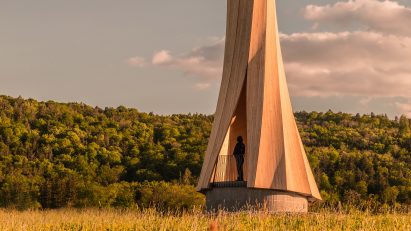 University of Stuttgart makes Urbach Tower from self-shaping wood