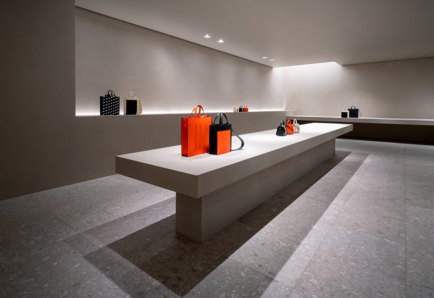 Valextra store in Milan designed by John Pawson