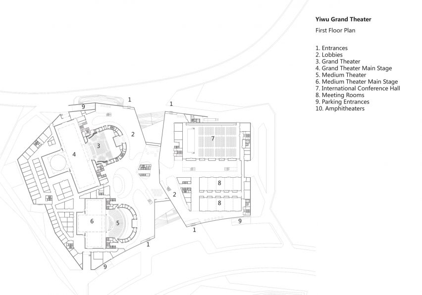 Yiwu Grand Theater in Yiwu, China, be MAD architects