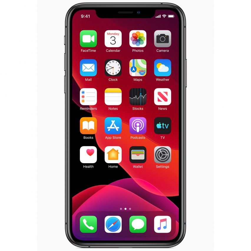 Apple iPhone iOS 13 including dark mode