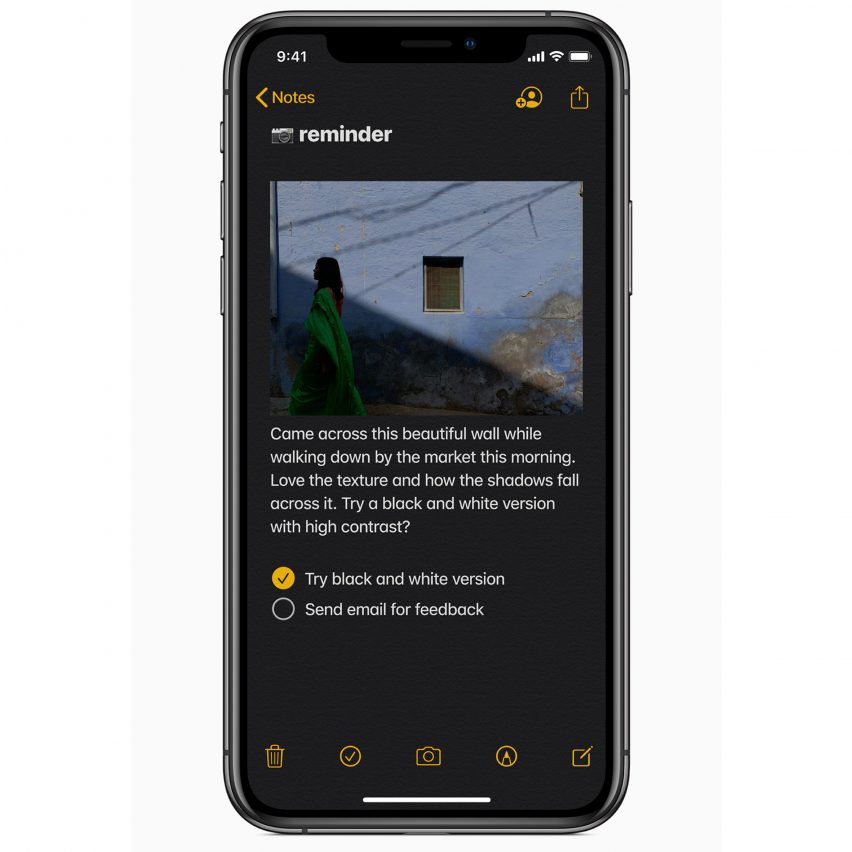 Apple iPhone iOS 13 including dark mode