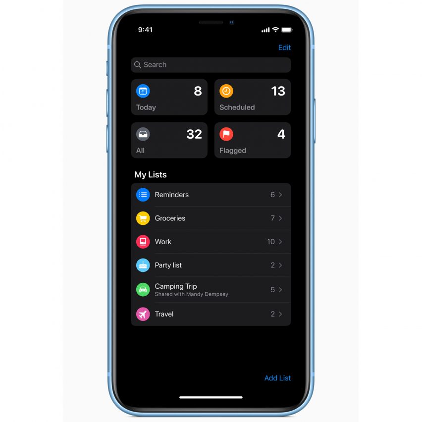 Apple iPhone iOS 13 including dark mode