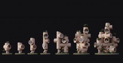 Bert by Precht is a concept for a modular treehouse designed for startup Baumbau