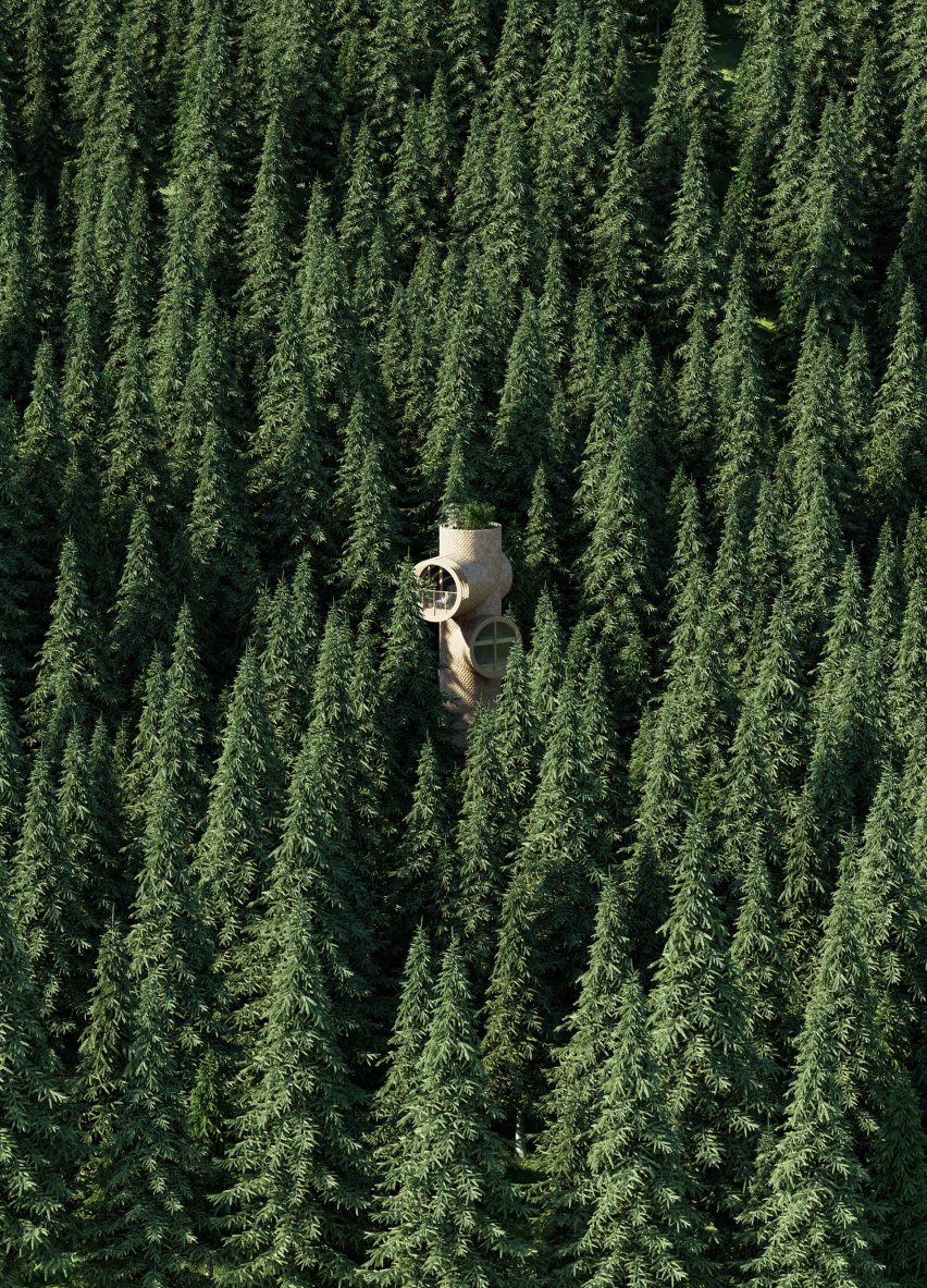 Bert by Precht is a concept for a modular treehouse designed for startup Baumbau