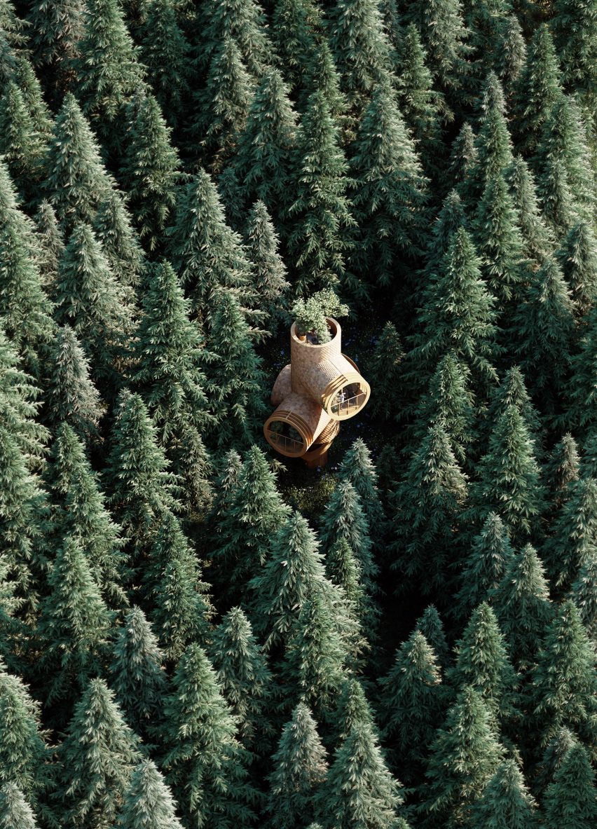 Bert by Precht is a concept for a modular treehouse designed for startup Baumbau