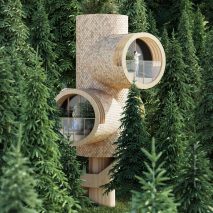 Bert by Precht is a concept for a modular treehouse designed for startup Baumbau