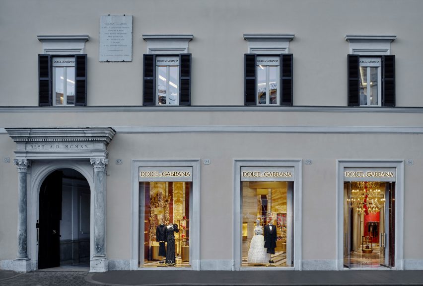 Dolce & Gabbana Piazza di Spagna store by Carbondale features digital fresco