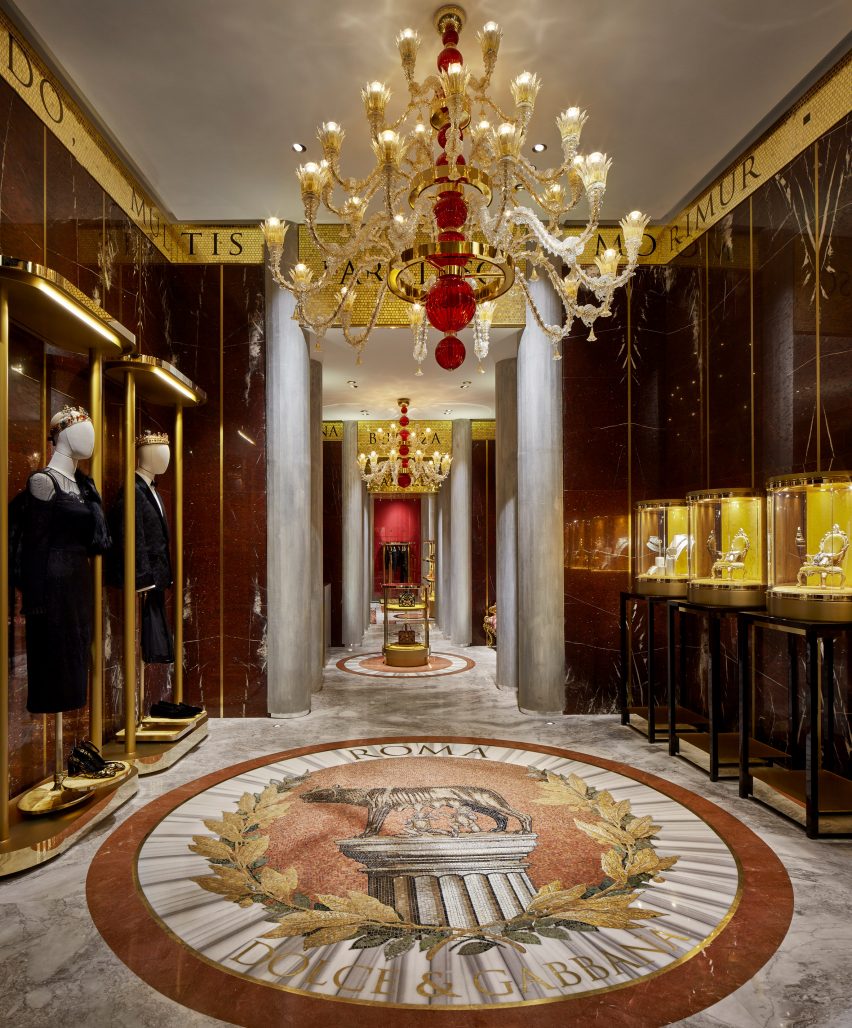 Dolce & Gabbana Piazza di Spagna store by Carbondale features digital fresco