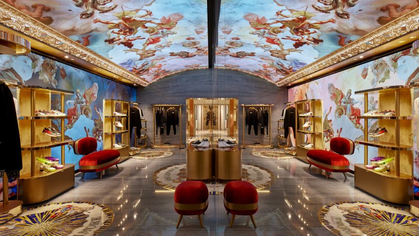 Dolce & Gabbana Piazza di Spagna store by Carbondale features digital fresco
