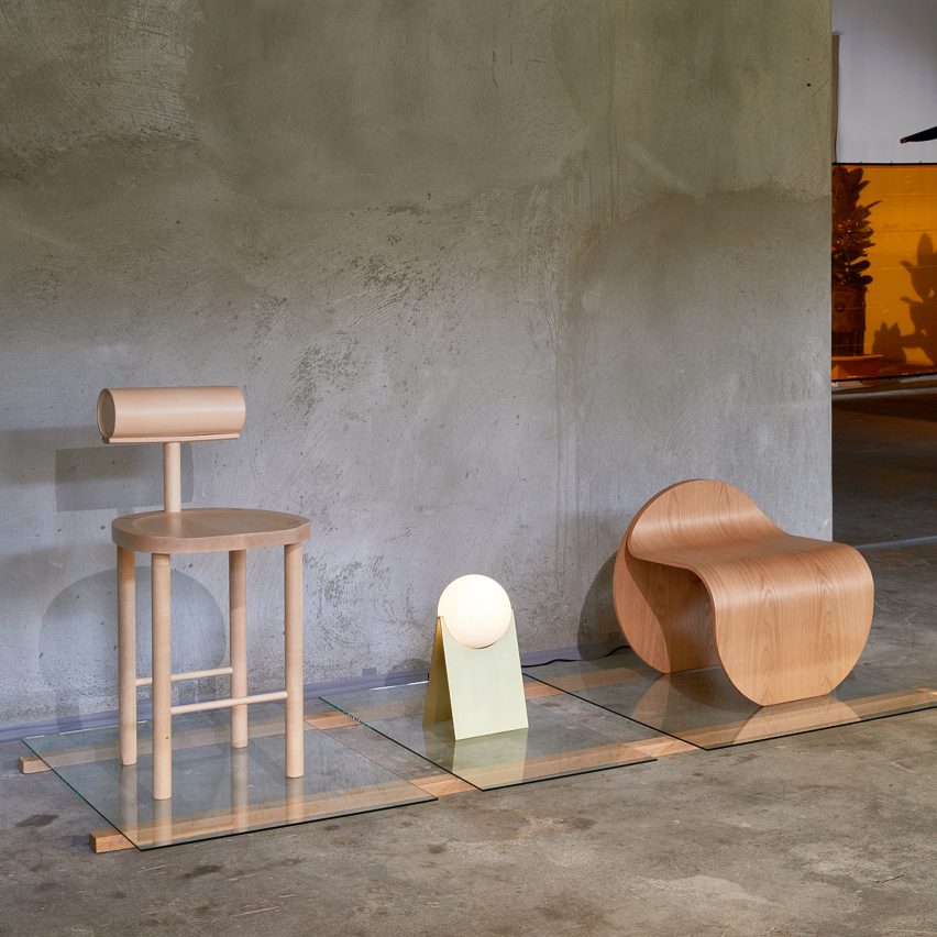 Vol.1 furniture and Segment lamp by Estudio Persona