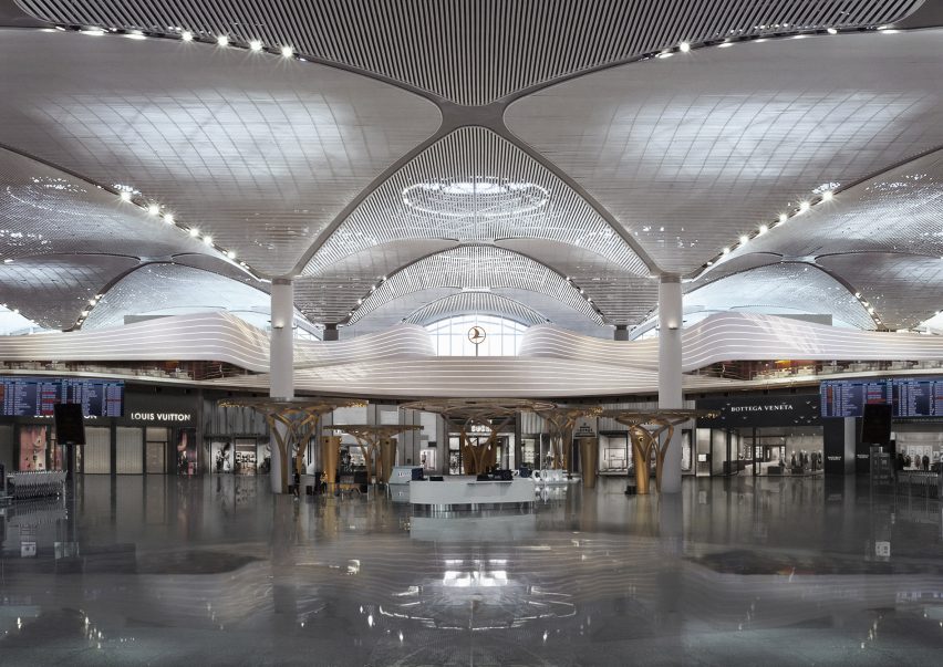Flow Wall in Istanbul Airport designed by Softroom using parametrics