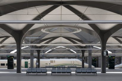 Stations in Mecca, Medina, Jeddah and King Abdullah Economic City on the Haramain high-speed rail line Saudi Arabia by Foster + Partners