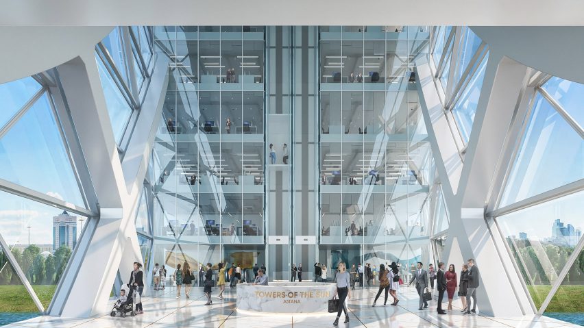 Tower of the Sun by Fundamental Architects and Omega Render in Astana, Kazakhstan