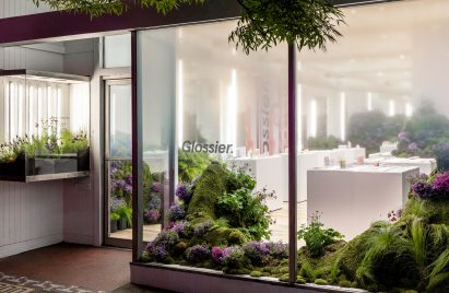 Glossier pop-up shop in Seattle, Washington, by Glossier Experiential Team and Studio Lily Kwong