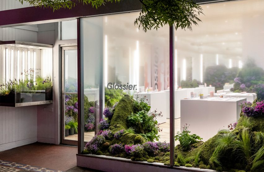 Glossier pop-up shop in Seattle, Washington, by Glossier Experiential Team and Studio Lily Kwong