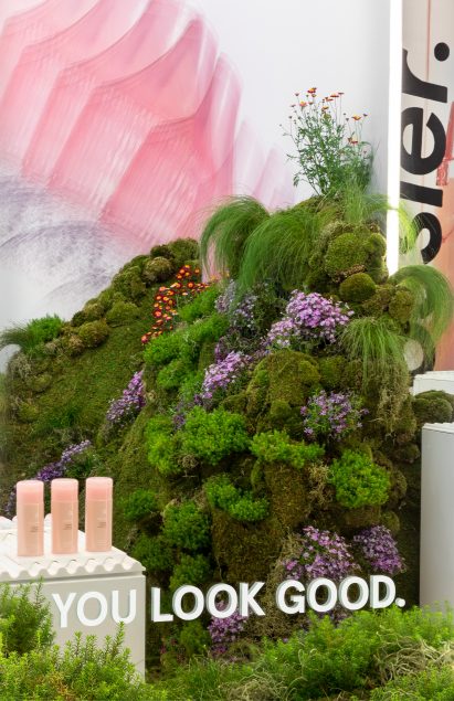 Glossier pop-up shop in Seattle, Washington, by Glossier Experiential Team and Studio Lily Kwong
