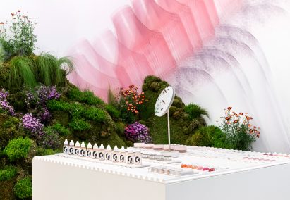 Glossier pop-up shop in Seattle, Washington, by Glossier Experiential Team and Studio Lily Kwong