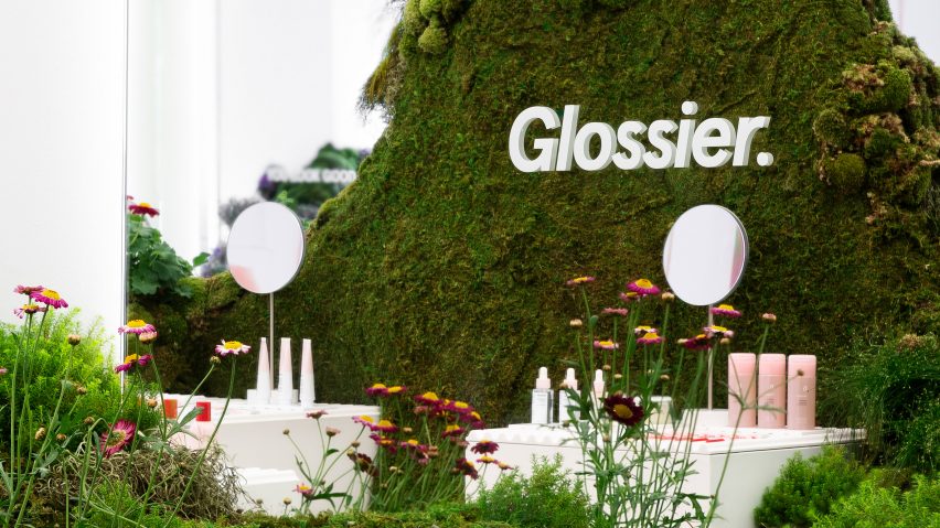 Glossier pop-up shop in Seattle, Washington, by Glossier Experiential Team and Studio Lily Kwong
