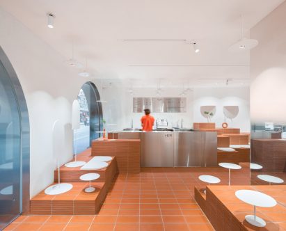 Her cafe and shop in Hong Kong, designed by Clap