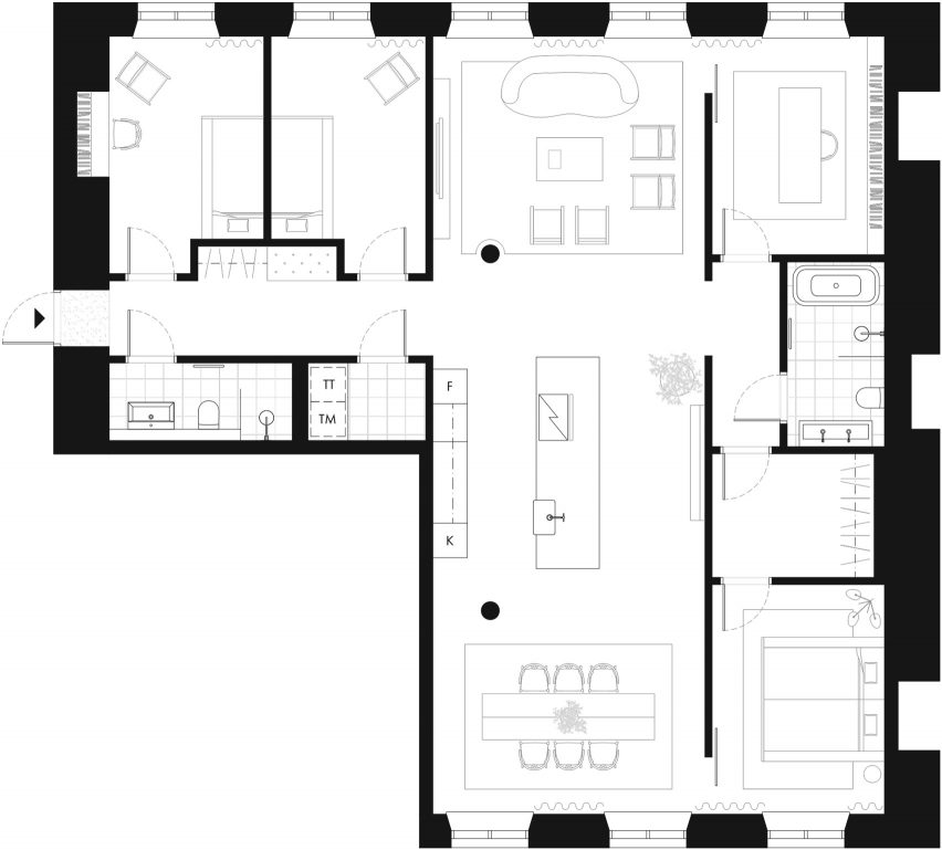 Lyceum apartments by Andreas Martin-Löf Arkitekter