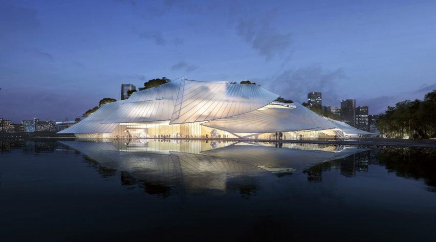 Yiwu Grand Theater in Yiwu, China, be MAD architects
