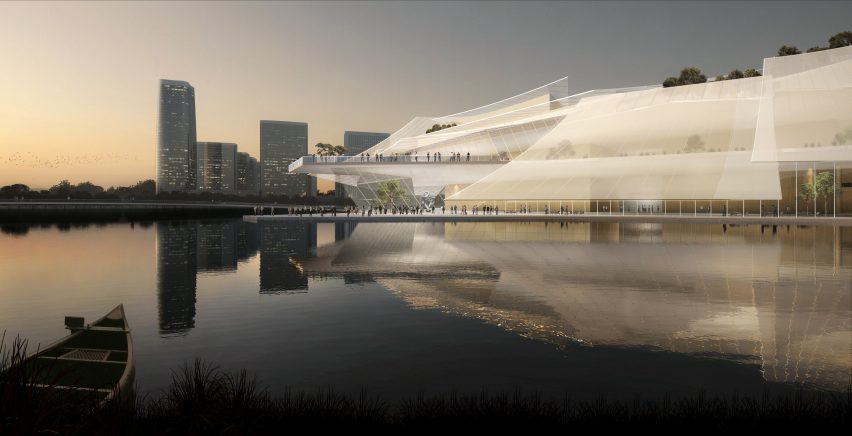 Yiwu Grand Theater in Yiwu, China, be MAD architects