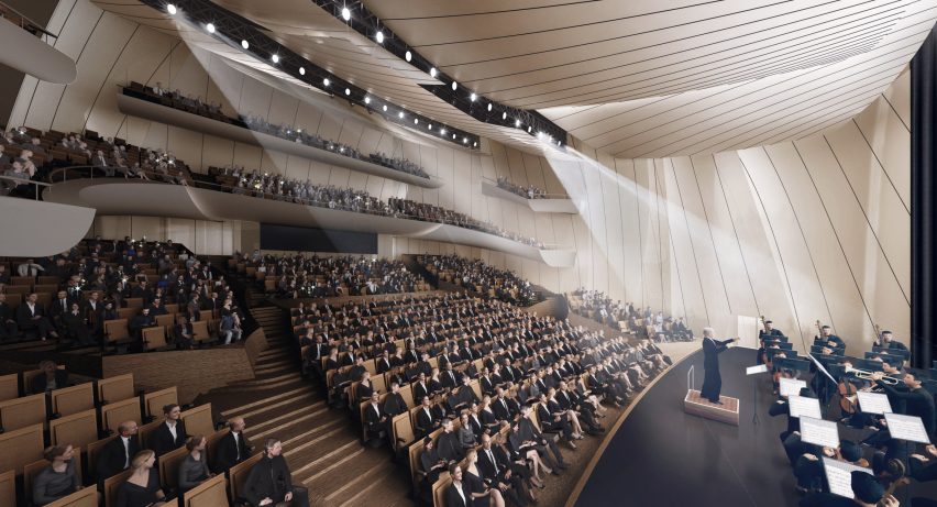 Yiwu Grand Theater in Yiwu, China, be MAD architects